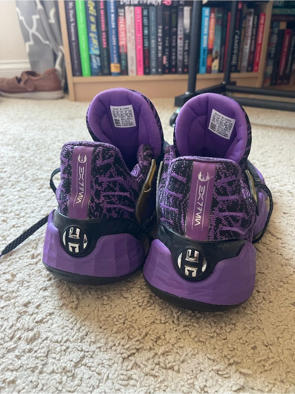 adidas Harden Vol 4 Star Wars Lightsaber Mace Windu Purple Sneakers Men’s 12